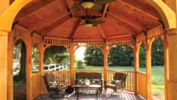 A gazebo captured the exterior project category, built by Gary Allison of Turlock, Calif.