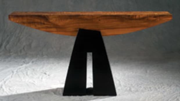 Richard Vasquez's koa and mango wood table "One" won the Hawaii's Woodshow Best of Show award.