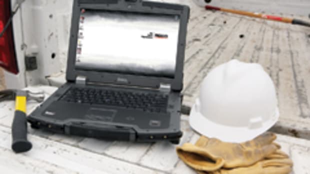 Ridgid's line of four Dell laptops is loaded with the company's software.