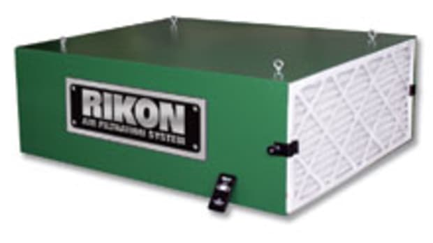 Rikon's 950 CFM air filtration system, model 61-200.