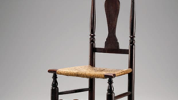 One of a pair of side chairs, from the Mabel Brady Garvin Collection, in the Yale exhibit.