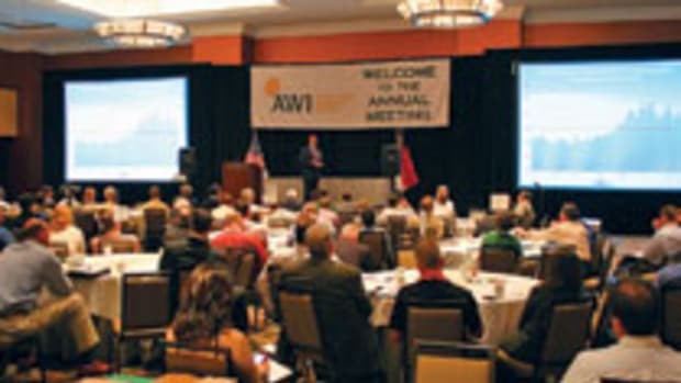 Members attending business seminars at the AWI's annual conference.