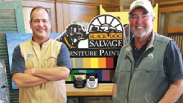 Mike Whiteside (left) and Robert Kulp, co-owners of Black Dog Salvage.