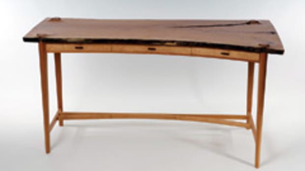 A desk by Andy Ward of Ophir, Colo., winner of a best artist award at the 19th annual Western Design Conference.