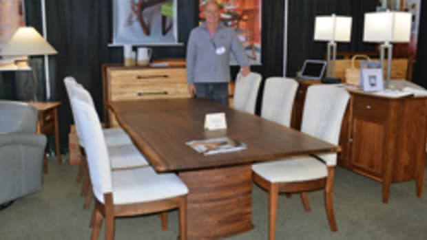 Dwight Sargent sold this dining table and chairs at the Rhode Island Fine Furnishings Show.
