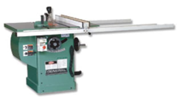 General's new cabinet saw, model 50-270 M1, offers a riving-style splitter and a European-style riving knife.