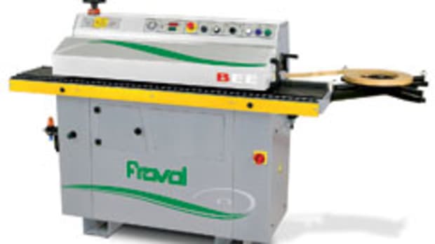 Unlike other edgebanders of this size, Fravol's BEE series can process wood veneers and PVC/ABS banding up to 3mm thick, according to Thermwood.