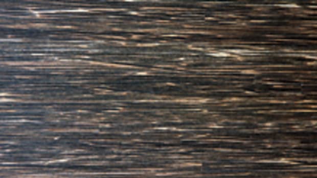 A black palm veneer panel from Certainly Wood.