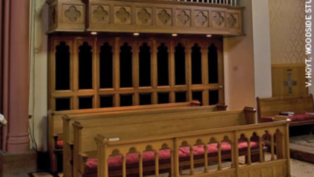 Austin Organs built this organ in 1999 for St. John's Episcopal Church in Northampton, Mass., which features white oak casework.