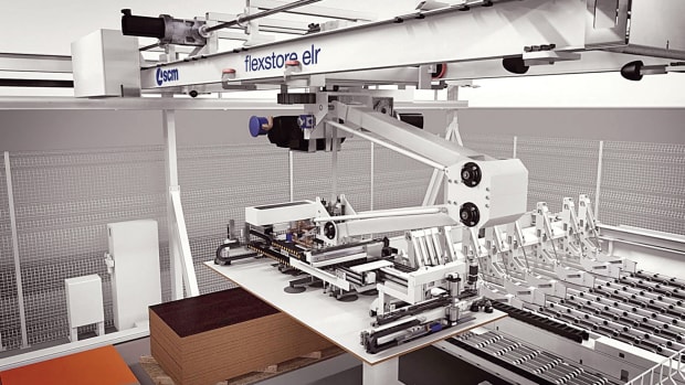 SCM Group - cell with panel saw and Flexstore Elr