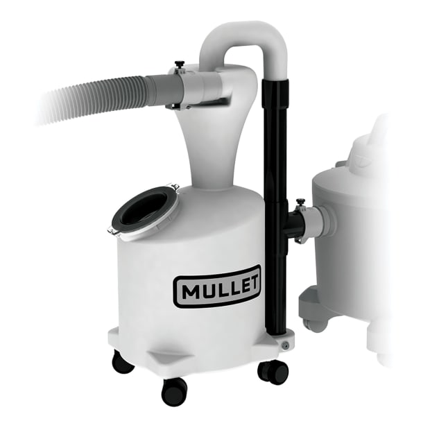 A)-Mullet-High-Speed-Cyclone-Dust-Collector-Milk-Jug-White-Black-connected-to-vac-hero-white-background