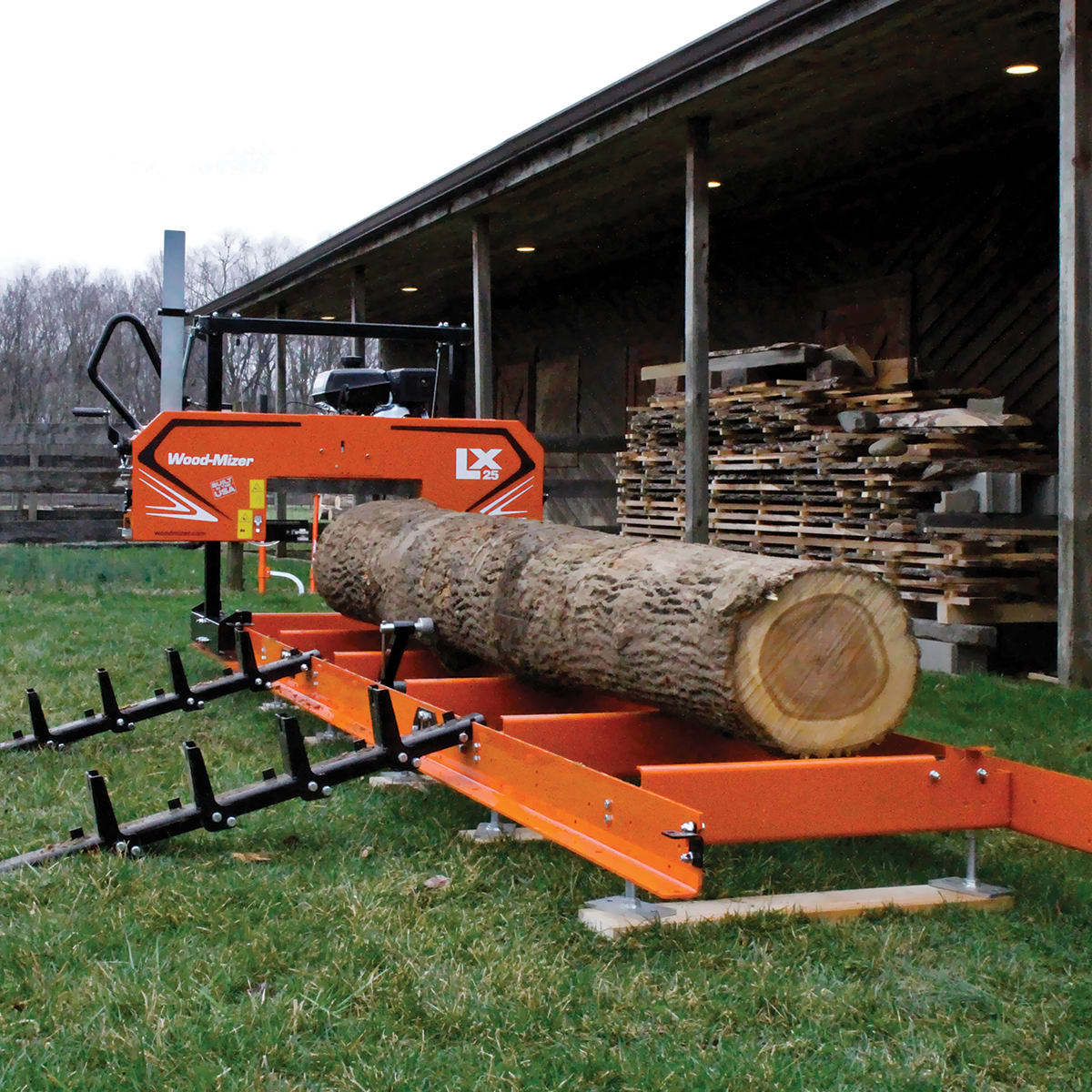 Wood Mizer Adds Lx25 Portable Sawmill Woodshop News