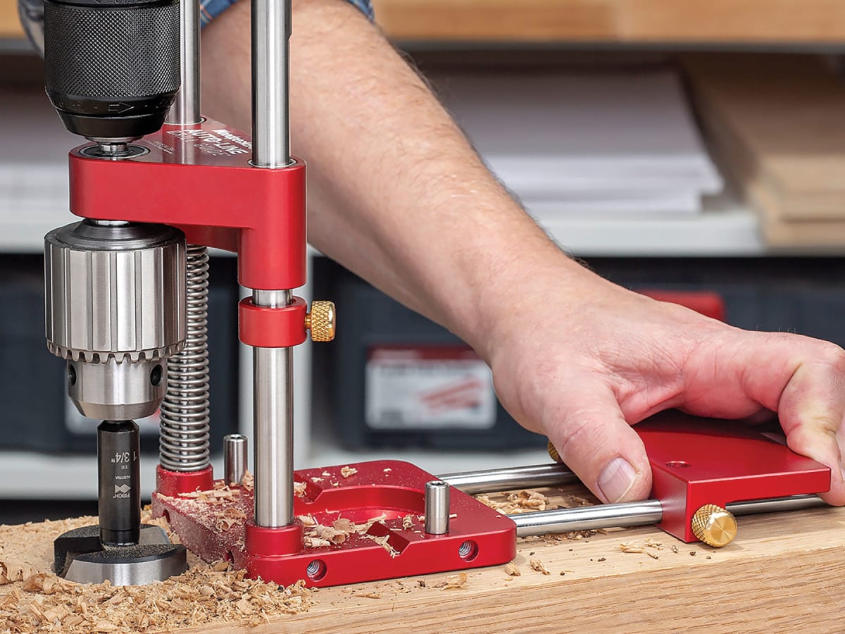 Woodpeckers Introduces The Auto Line Drill Guide Woodshop News