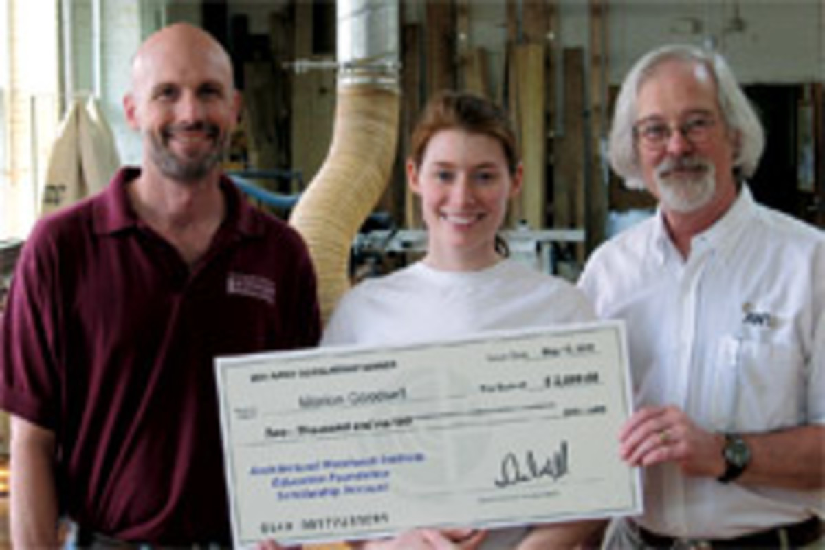 Worthy students receive scholarship money from the foundation to advance their woodworking careers.