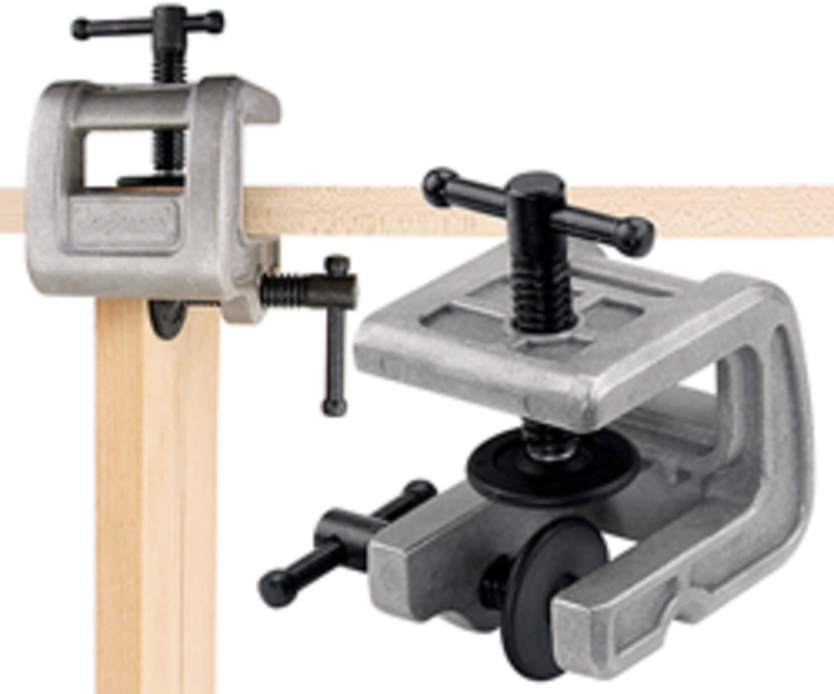 The Jorgensen Claw applies pressure in two directions and can hold parts together when assembling drawers and carcases.