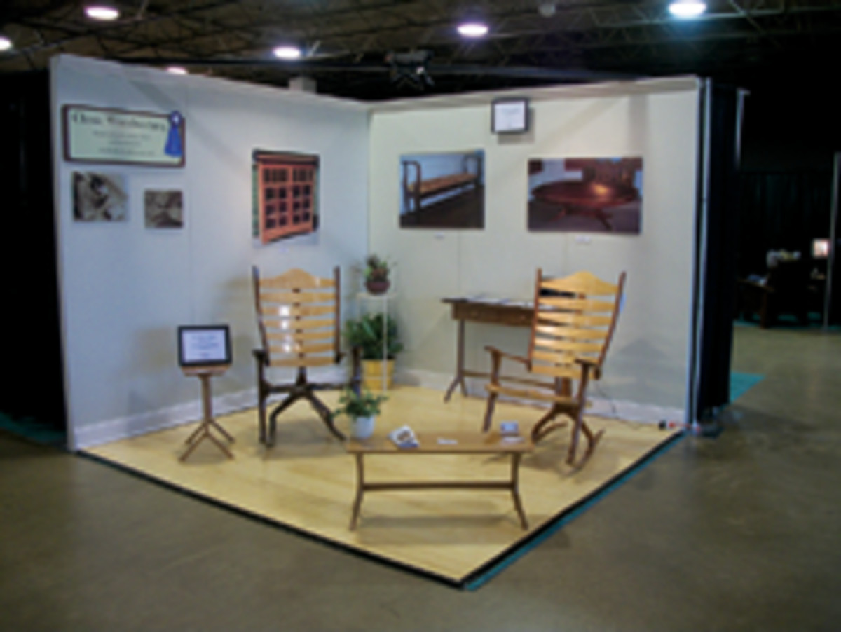 Christopher Krauskopf's booth at the Baltimore Fine Furnishings show.