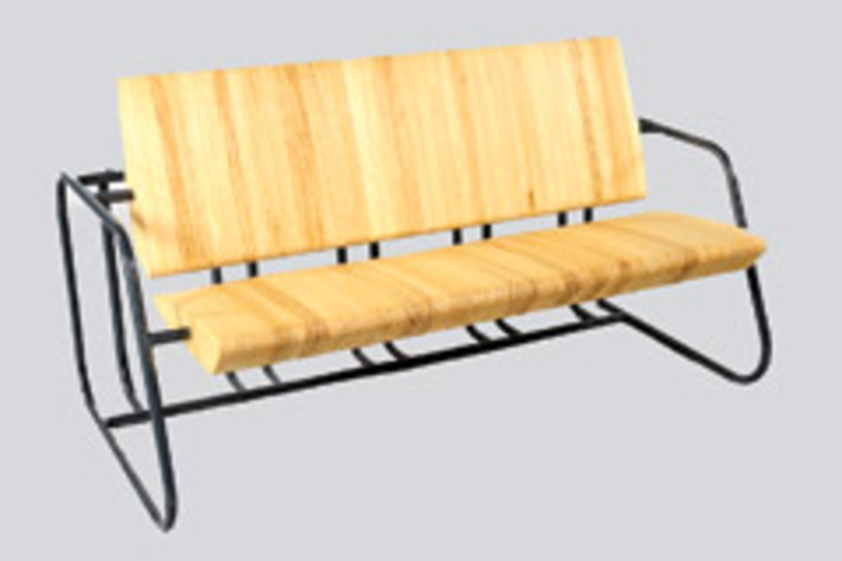 The "Wright Bench" by Eugene DuClos won Best in Show at the IWF 2012 Design Emphasis competition.
