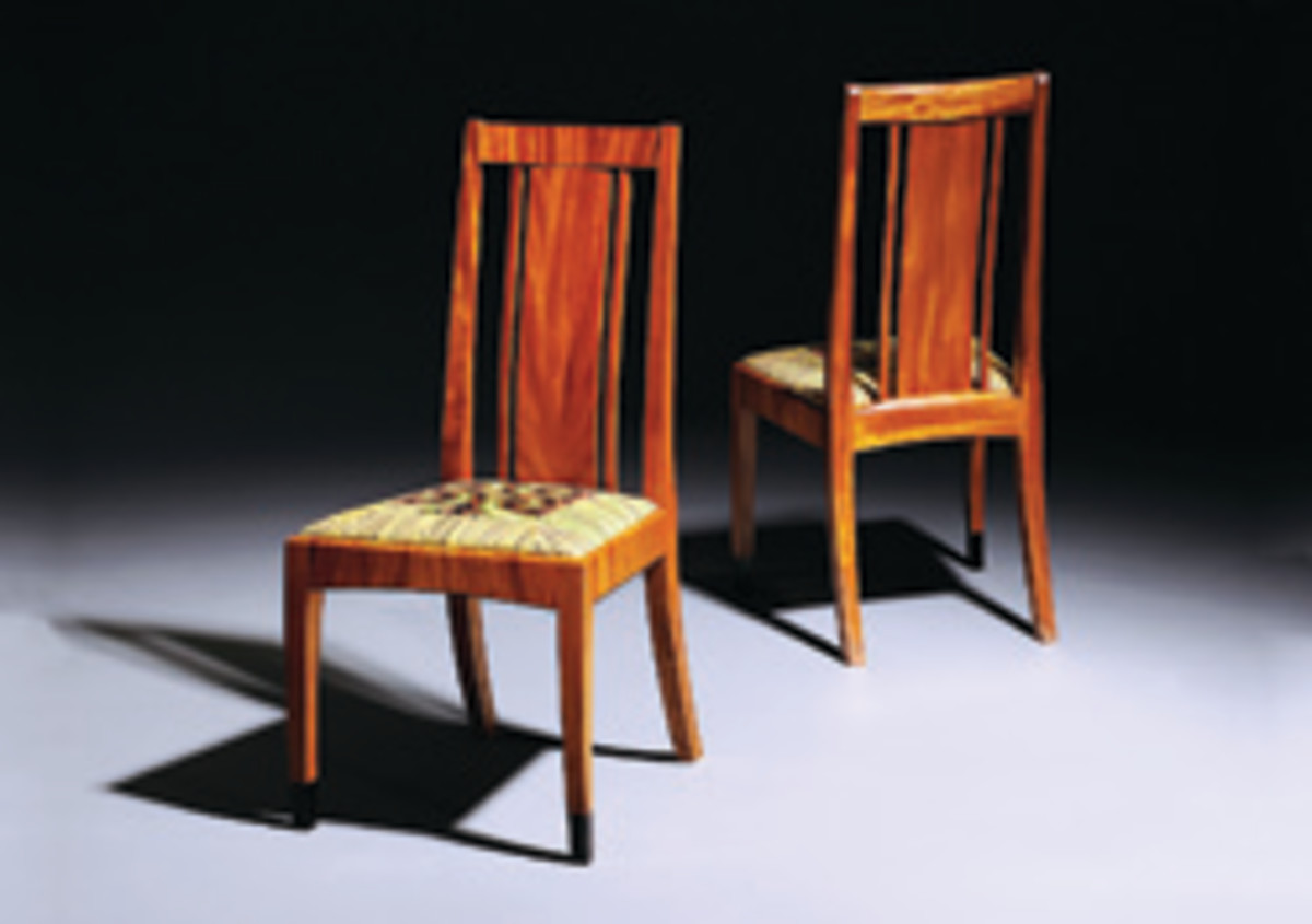 The "Just Chairs" exhibit includes work by Tom McLaughlin.