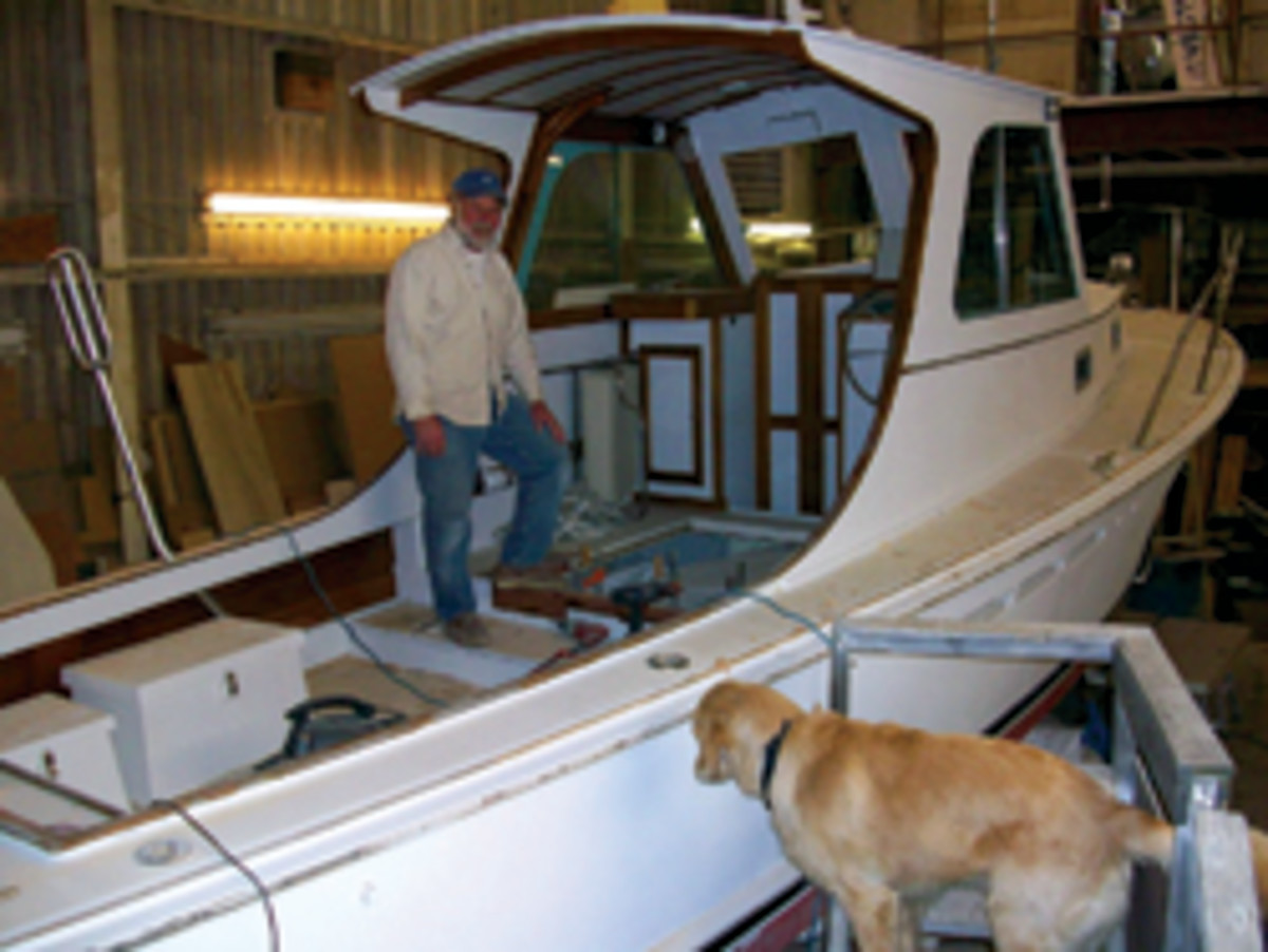 Boatbuilder Joe Reid has been doing maintenance and wooden-boat repairs for the last couple of years, but there has been "serious interest" in this Thomas Point 40.
