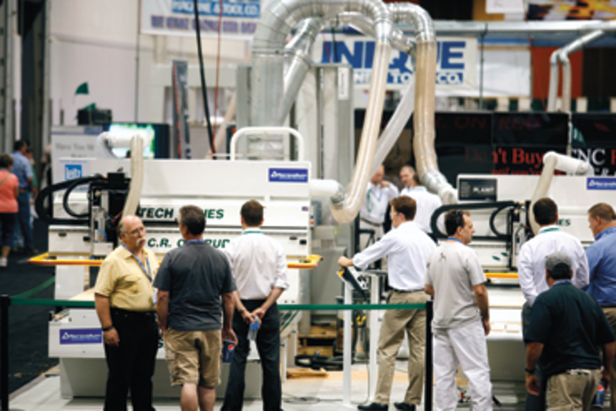 Trade shows are a great opportunity to see CNC equipment in action.