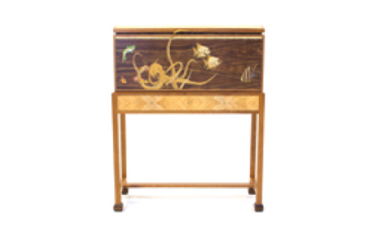 The "Made in Massachusetts" exhibit will feature "The Aquarium" chest by Silas Kopf.