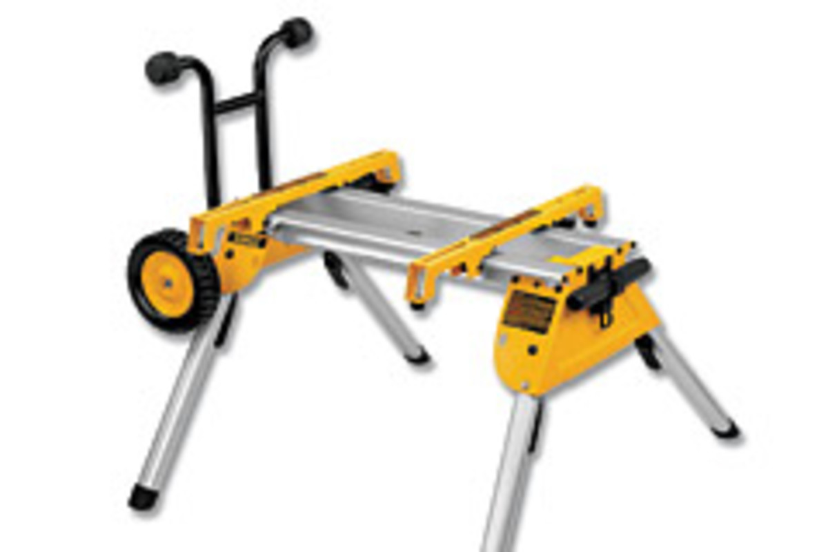 DeWalt's rolling table saw stand