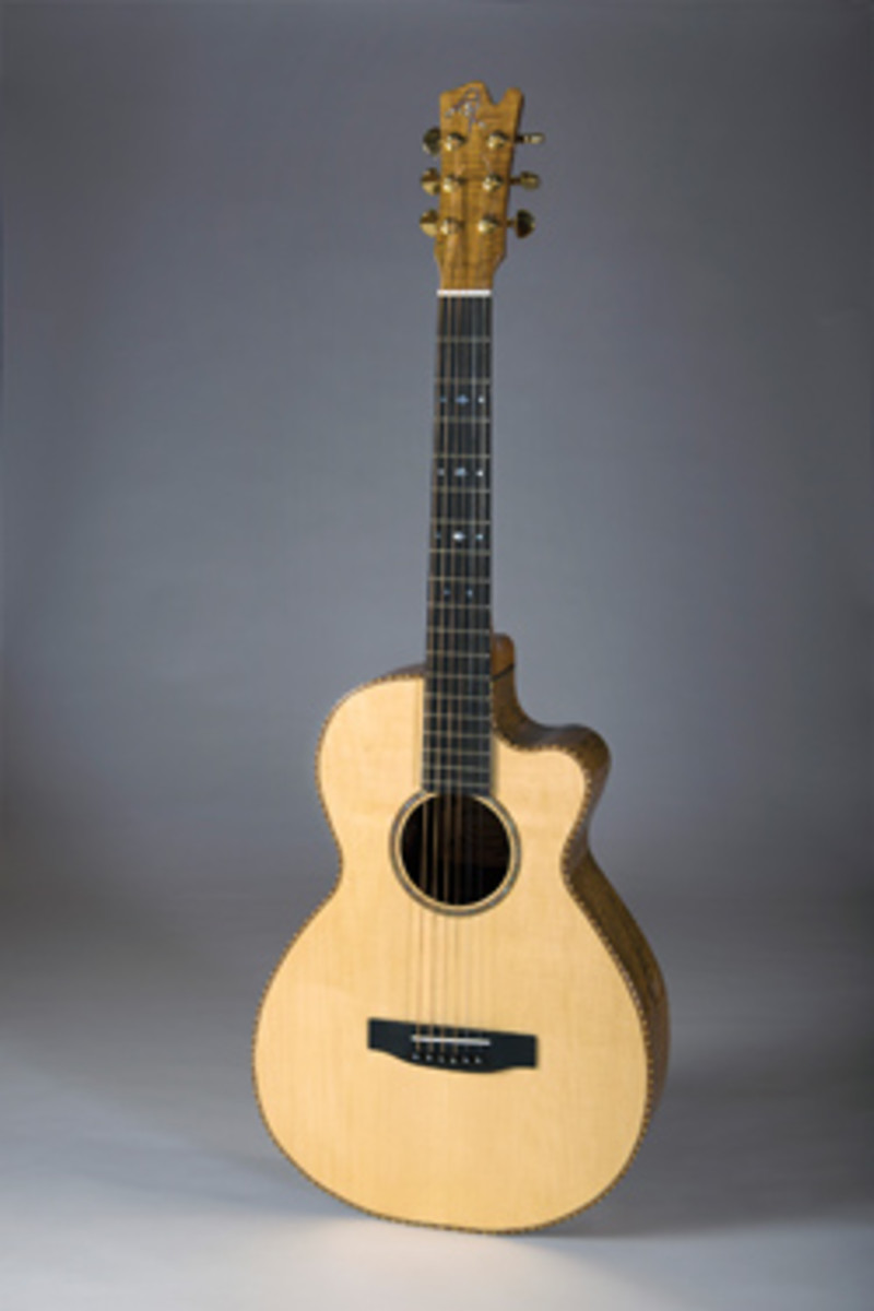 “Serendipity” by David Gomes won the musical instrument category at the 2015 Hawaii Woodshow. It was made from Engelmann spruce, koa, Honduras mahogany, kiawe, ebony, cocobolo, milo and Portuguese cypress.
