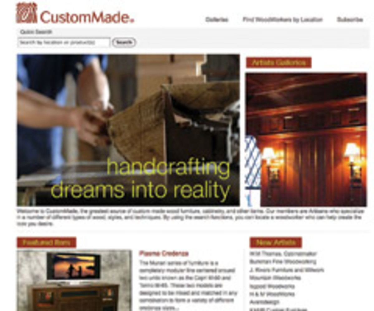 CustomMade.com connects custom woodworkers with potential clients.