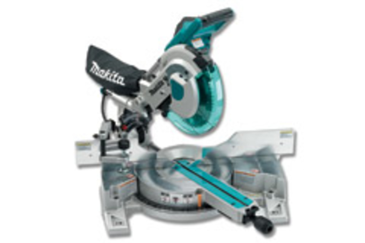 Makita says its new 10" dual-slide compound miter saw has cutting capacities of a 12" saw