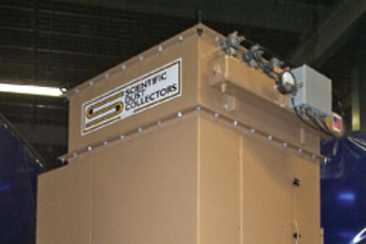 The SPJ-BL series of baghouse dust collectors from Scientific Dust Collectors are designed for lower cfm flow amounts.