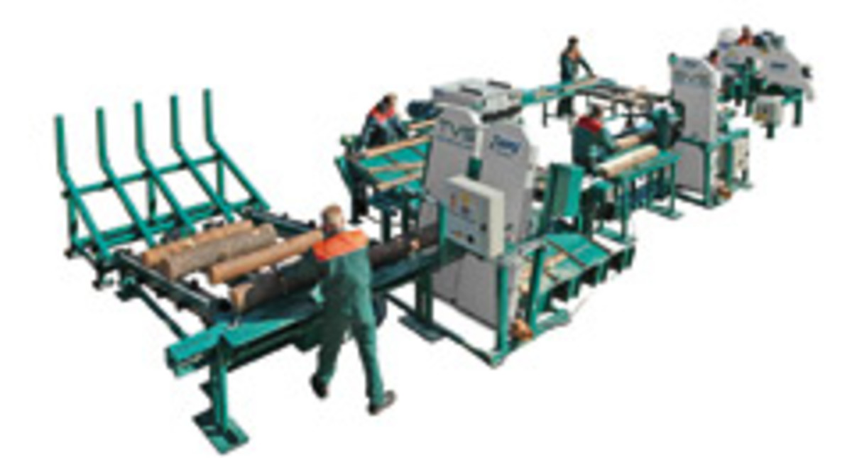The Small Log Processing line, available from Wood-Mizer.