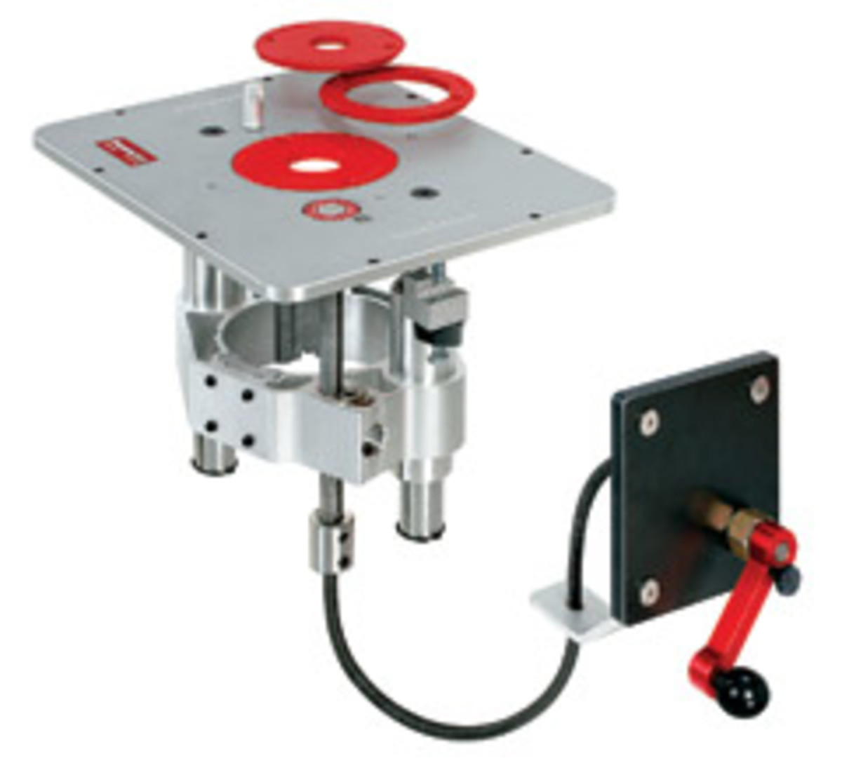 The Sidewinder 420 Router Lift, available from Woodcraft Supply.