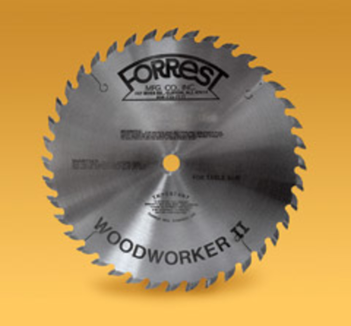 Forrest Mfg. offers custom grinding for its Woodworker II saw blade.