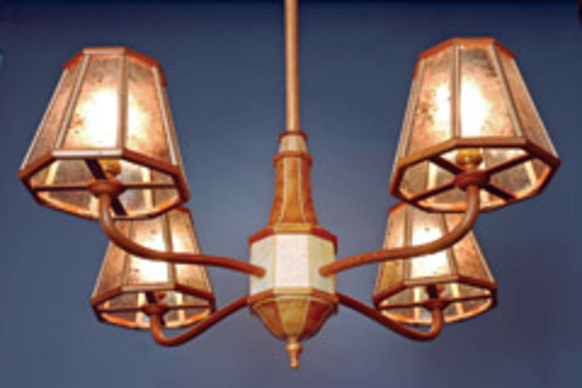 James Eddy produces custom wooden lamps, using North American hardwoods for the bases and veneers for the shades.