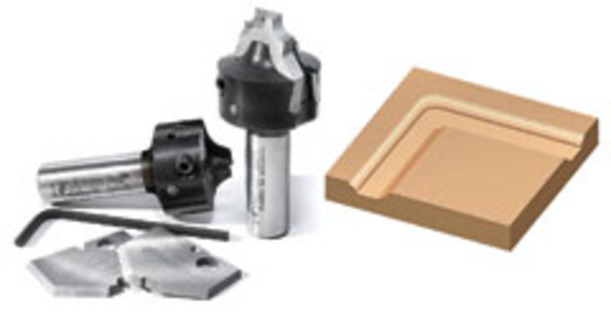 Amana Tool's insert router bits for producing MDF raised panel doors.