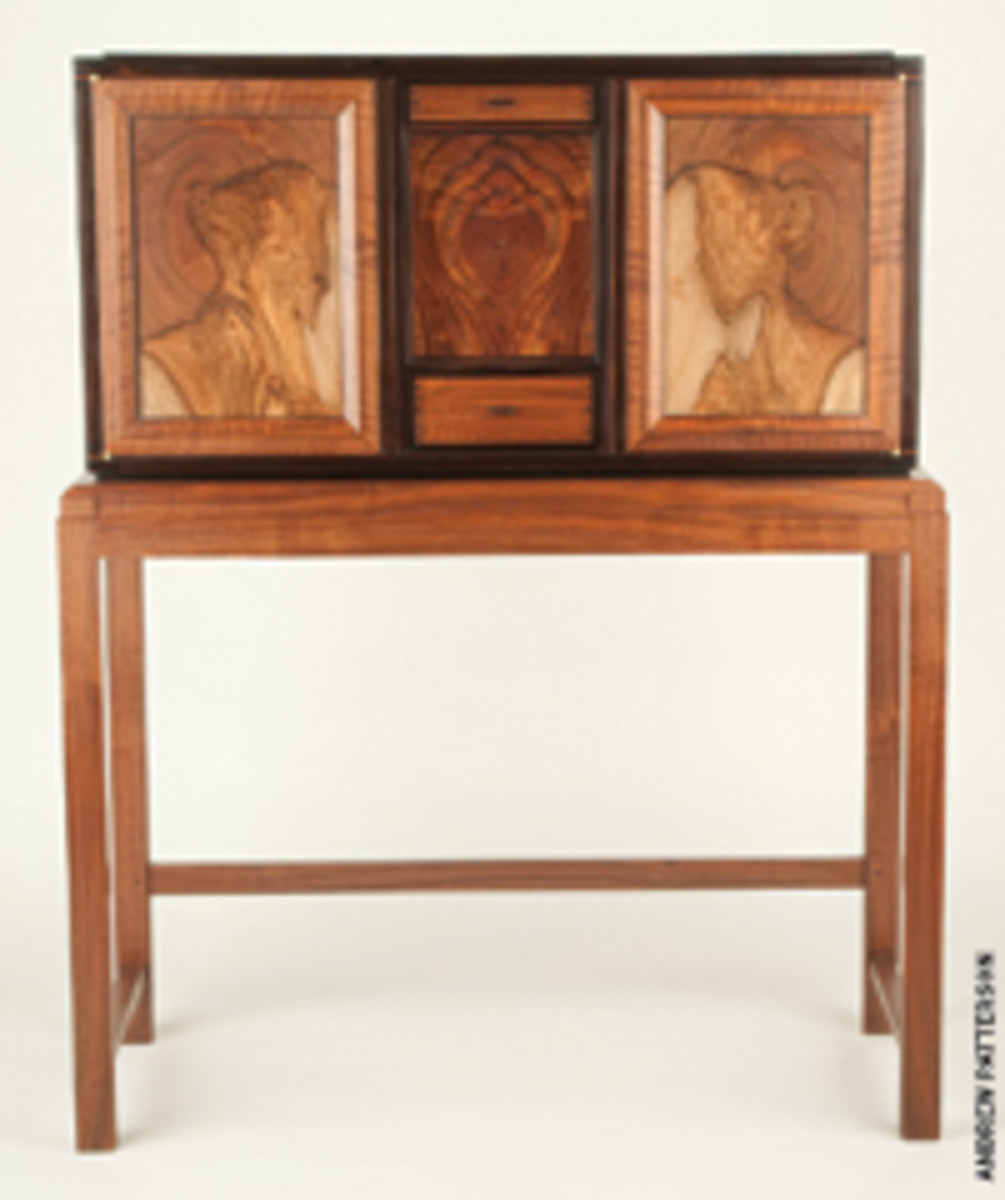 Joseph Bush won the top prize in the Contemporary Woodworking: Furniture category for his "Orchard Lover's Cabinet" at the Design in Wood exhibition.