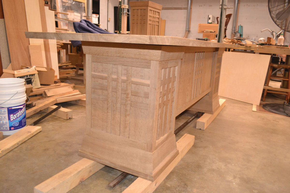 Meyer spent about 450 hours building the 
three tables.