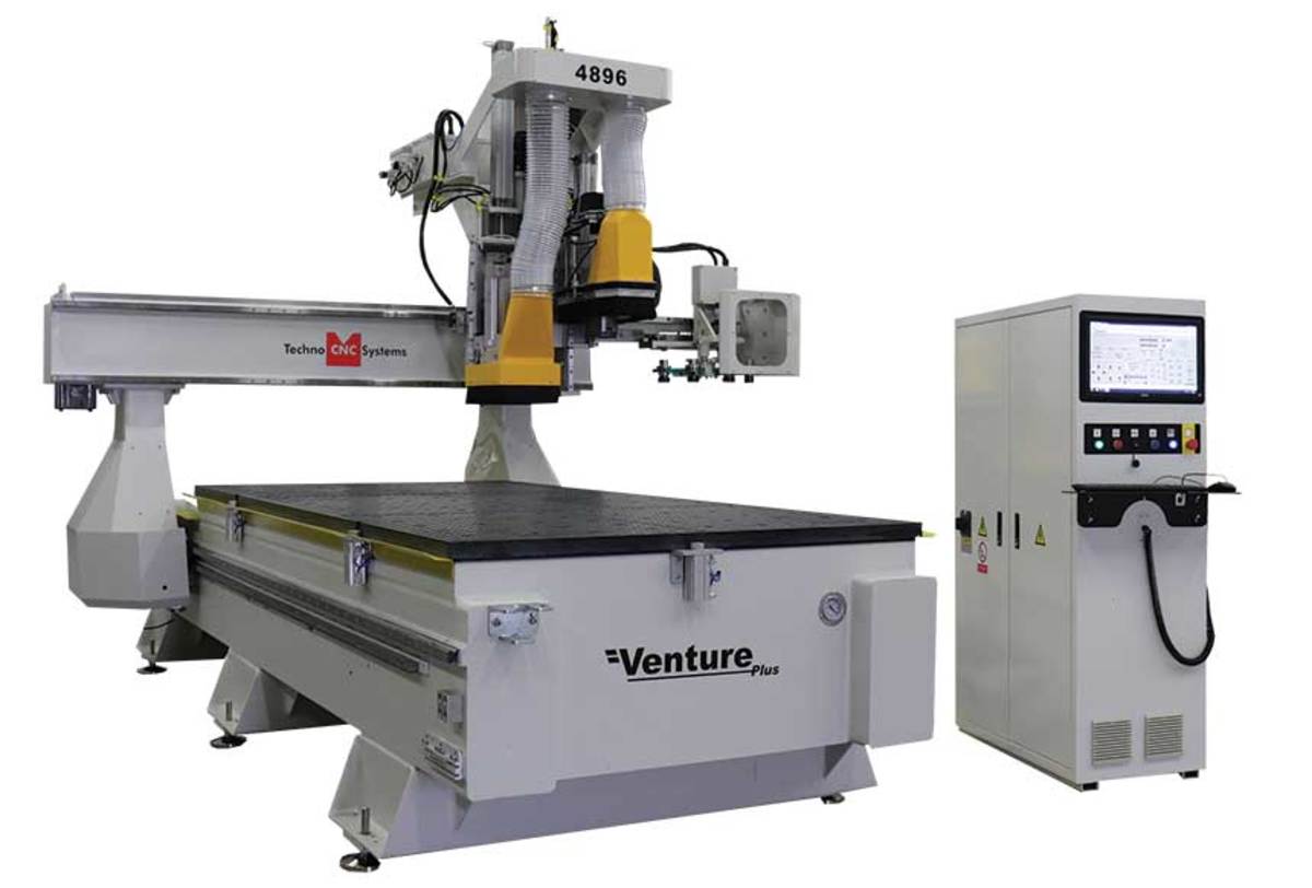 The rigidity of the new Venture Plus Series CNC from Techno CNC Systems provides smooth, crisp edges on processed material, according to the company.