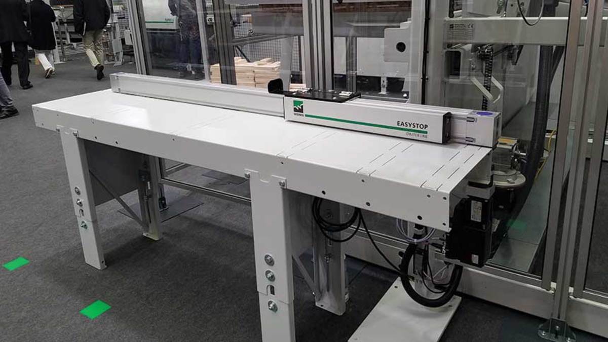 Weinig’s EasyStop can position even the heaviest loads with unmatched accuracy reducing a shop’s handling costs and providing a safer and more efficient work environment, the company says.