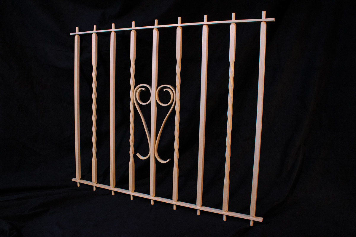 “Wrought Iron”, made from poplar and veneer. 