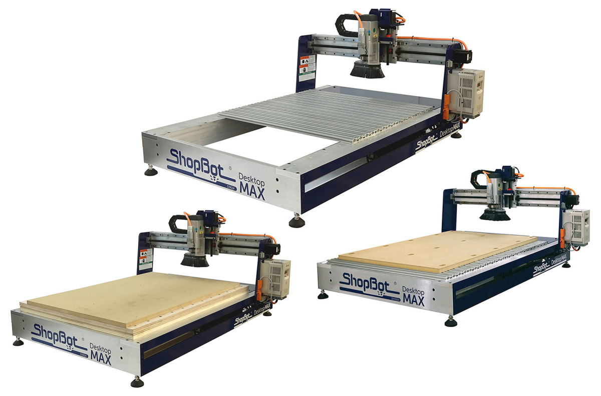 ShopBot Desktop Max with available table options.