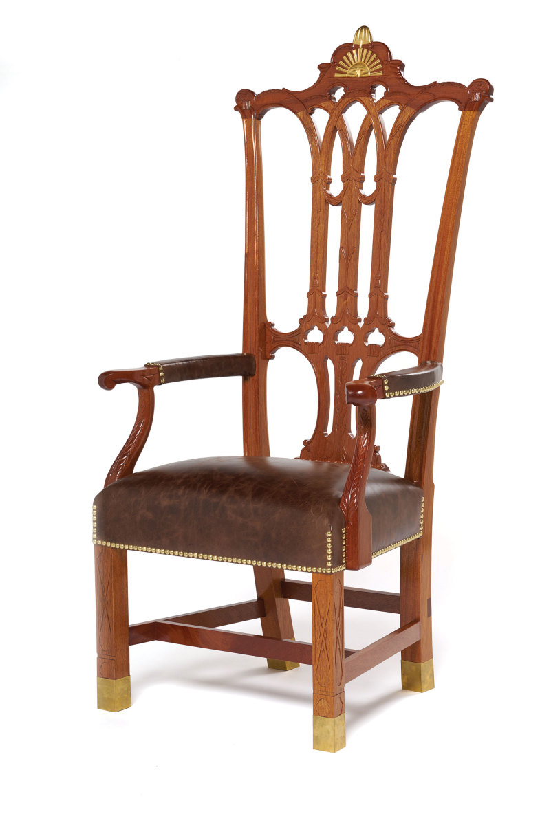 The shop offers the Founding Fathers Collection, including the Rising Sun Chair and Windsor pieces.