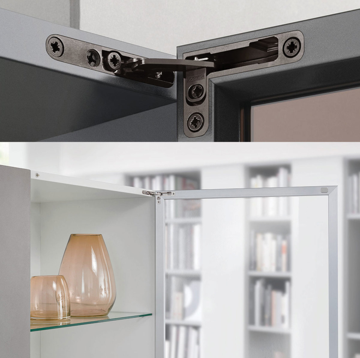 The Air Push concealed
hinge from Salice America.