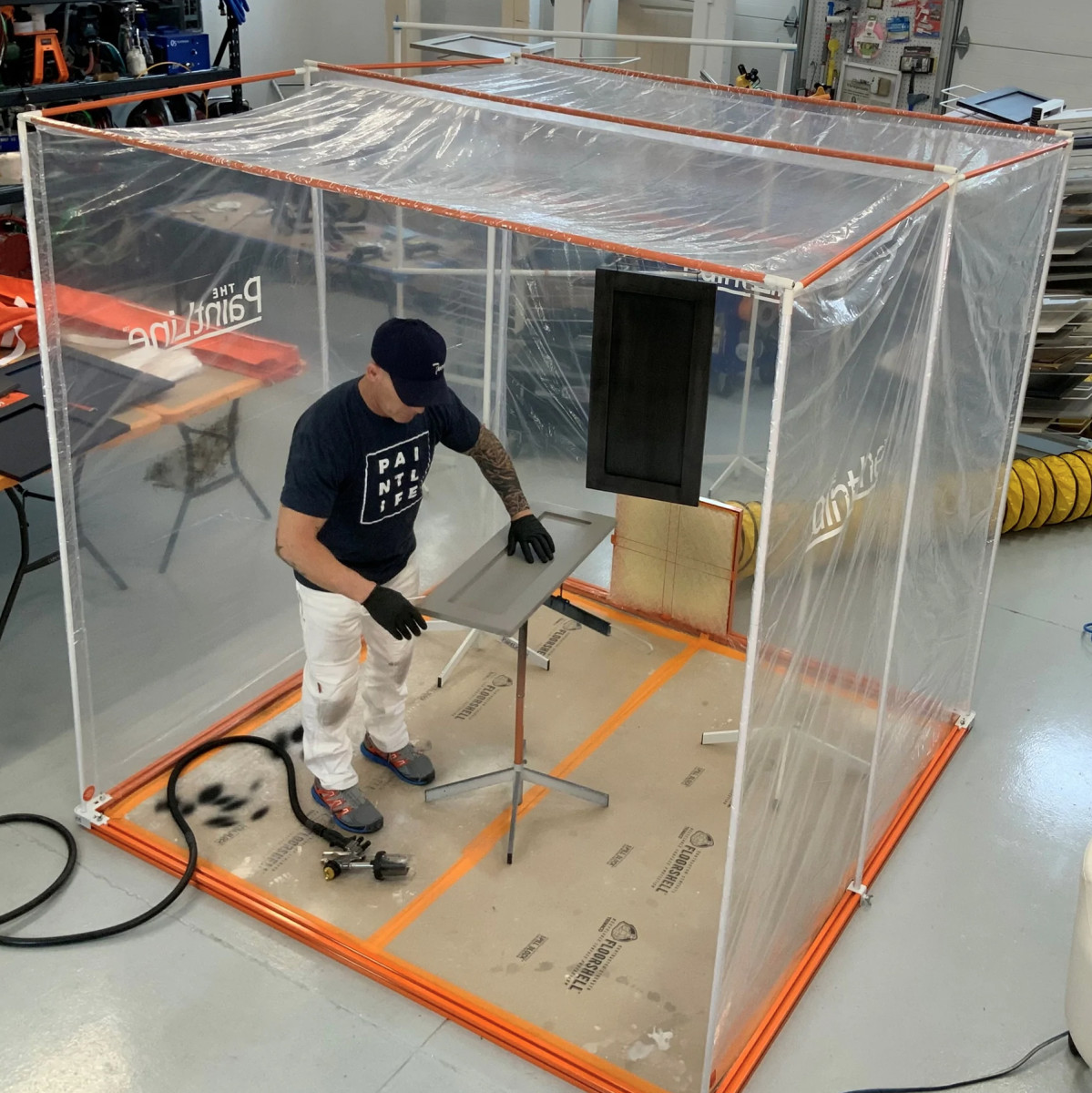 Portable Jobsite Spray Booth, available from The PaintLine.