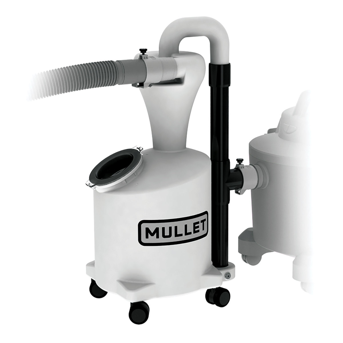 The High-Speed Cyclone Dust Collector from Mullet Tools features seamless, one-piece construction to provide 
unimpeded air flow, according to the company.