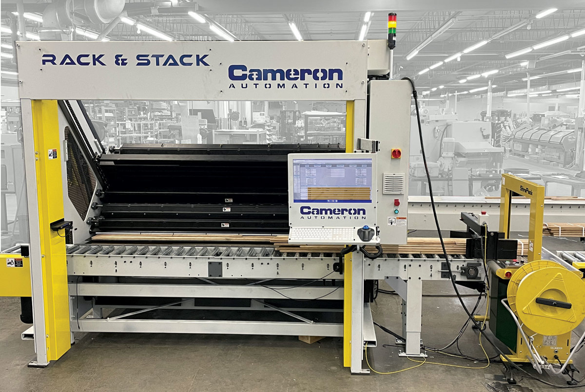 The Rack & Stack Flooring Nester, available from Cameron Automation, won a Challengers Award at IWF 2022.