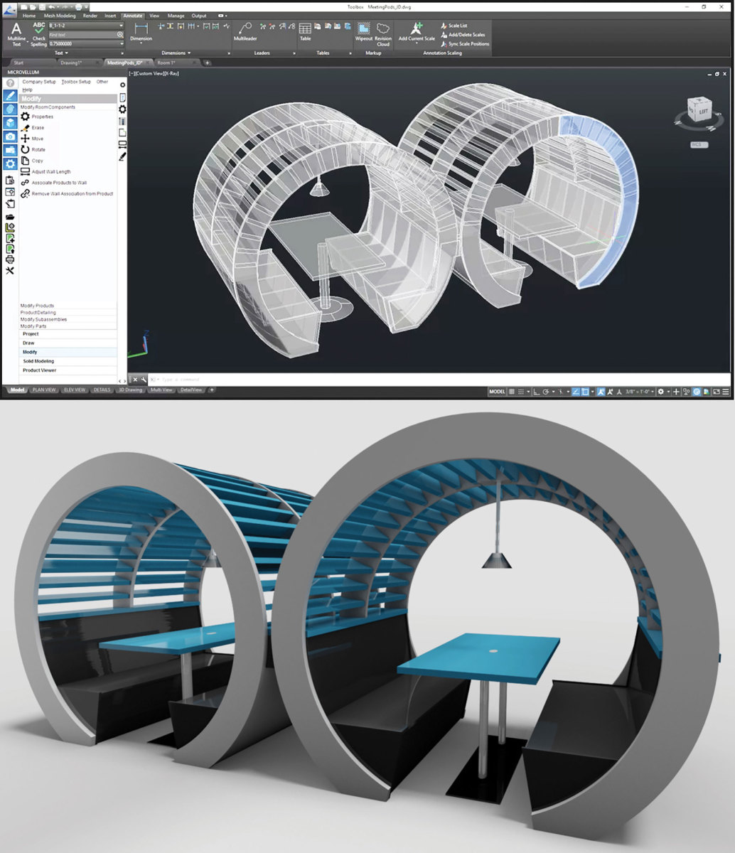 A design and rendering from Mozaik Software